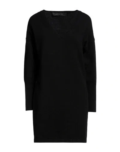 Federica Tosi Woman Sweater Black Size 6 Wool, Cashmere