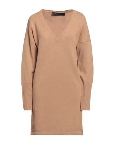 Federica Tosi Woman Sweater Camel Size 8 Wool, Cashmere In Beige