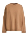 Federica Tosi Woman Sweater Camel Size 8 Wool, Cashmere In Neutral