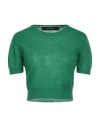 Federica Tosi Woman Sweater Green Size 0 Mohair Wool, Alpaca Wool, Polyamide In Green