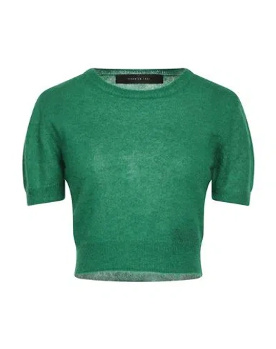 Federica Tosi Woman Sweater Green Size 0 Mohair Wool, Alpaca Wool, Polyamide