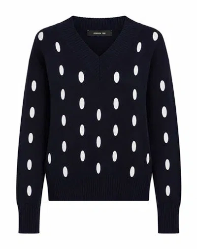 Federica Tosi Woman Sweater Midnight Blue Size 2 Wool, Cashmere