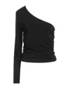 Federica Tosi Woman Top Black Size 6 Acetate, Polyamide, Elastane In Black