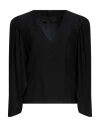 FEDERICA TOSI FEDERICA TOSI WOMAN TOP BLACK SIZE 6 VISCOSE, ACETATE