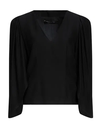 Federica Tosi Woman Top Black Size 6 Viscose, Acetate