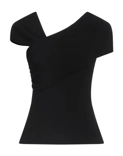 Federica Tosi Woman Top Black Size 4 Viscose, Polyester