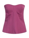 Shop Federica Tosi Woman Top Mauve Size 4 Polyester, Virgin Wool, Elastane In Purple