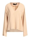 Federica Tosi Woman Top Sand Size 4 Acetate, Viscose In Beige