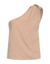 Federica Tosi Woman Top Sand Size 6 Viscose, Polyamide In Beige