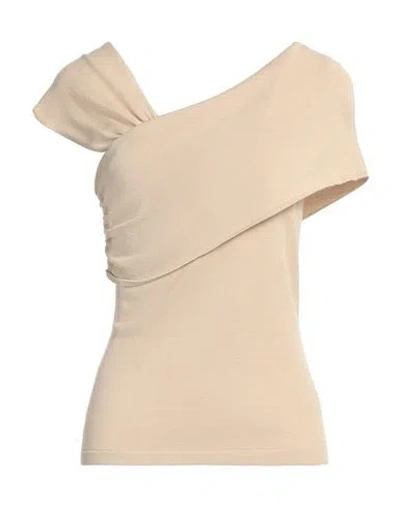 Federica Tosi Woman Top Sand Size 8 Viscose, Polyester In Beige