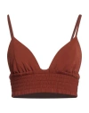 Federica Tosi Woman Top Tan Size 4 Viscose, Elastane In Brown