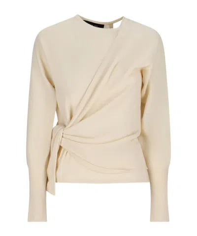 Federica Tosi Wrapped Top In Neutral