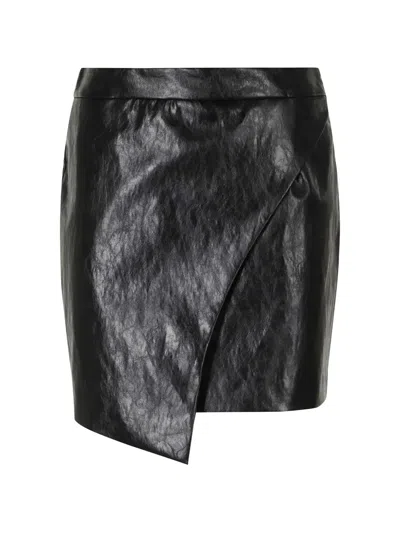 Federica Tosi Wrap-style Asymmetric Mini Skirt In Black