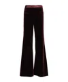 Federica Tosi Pantalone Tasche A Filetto Velluto Pontoglio Trousers Bordeaux In Burgundy
