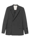 Federico Cina Raw Cut Double-breasted Jacket Clothing In Gray