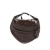 Federico Cina Shoulder Bag In Smooth Calfskin Leather In Brown