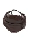Federico Cina Shoulder Bag In Smooth Calfskin Leather In Brown