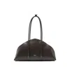Federico Cina Curved Shoulder Bag In Brown