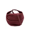Federico Cina Suede Curved-shape Shoulder Bag In Red
