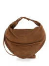 Federico Cina Beige Tortellino Draped Shoulder Bag In Brown
