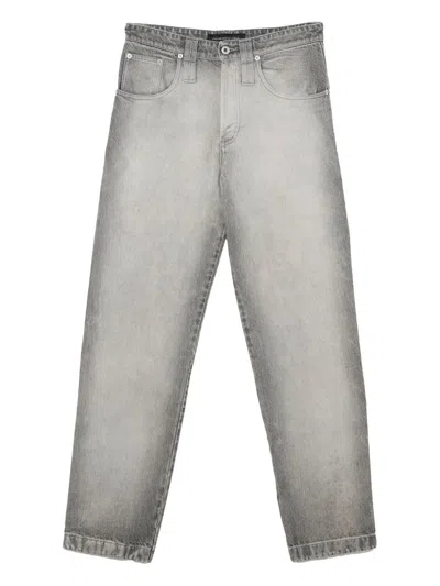 Federico Cina Belached Regular 5 Pocket Denim Clothing In Gray