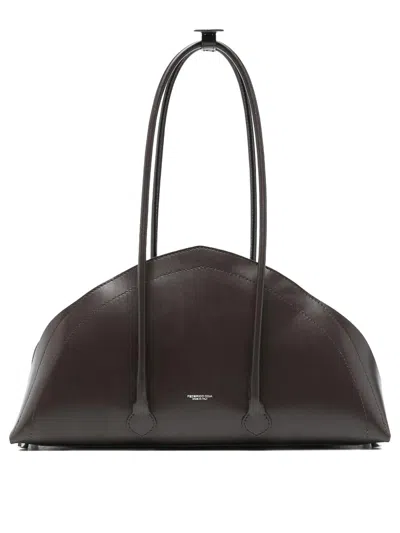 Federico Cina Tortellino Bag_la Bauletto Shoulder Bag In Brown