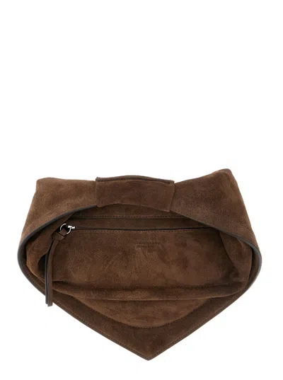 FEDERICO CINA BROWN TORTTELINO CROSSBODY BAG