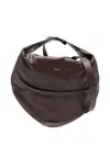 Federico Cina Shoulder Bag In Smooth Calfskin Leather In Brown