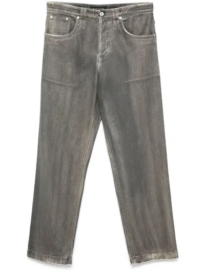 Federico Cina Coated Jeans In Grey