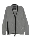Federico Cina Coorset Distressed Cardigan In Gray