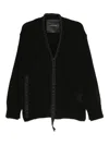 Federico Cina Corset Distressed Cardigan Clothing In Black