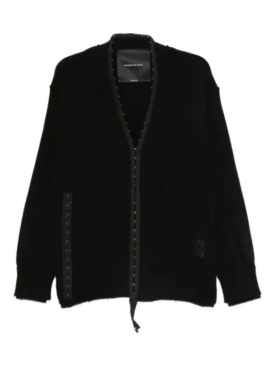 FEDERICO CINA CORSET DISTRESSED CARDIGAN