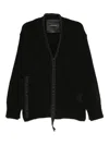 Federico Cina Corset Distressed Cardigan Clothing In Black