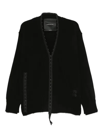 Federico Cina Corset Distressed Cardigan Clothing In Black