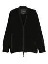 Federico Cina Corset Distressed Cardigan Clothing In Black