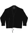 Federico Cina Corset-inspired Distressed Cardigan With Vintage Vibe In Black