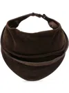 Federico Cina Crescent-shaped Shoulder Bag Crafted In Black
