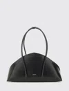 Federico Cina Curved Leather Shoulder Bag In Black