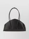 Federico Cina Curved Shoulder Bag Double Handles In Black