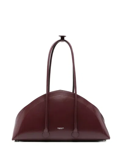 Federico Cina Curved Shoulder Bag In Red