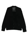 Federico Cina Distressed Cardigan In Black