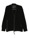 Federico Cina Corset Distressed Cardigan Clothing In Black