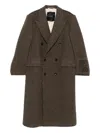 Federico Cina Double Breasted Raw Cut Long Coat