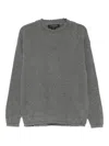 Federico Cina English Rib Crewneck Clothing In Gray