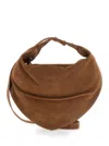 Federico Cina Beige Tortellino Draped Shoulder Bag In Brown