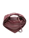 Federico Cina Lamb Leather Handle Bag In Bordeaux In Red