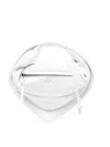 Federico Cina Lamb Leather Tote Bag 'midi Tortellino' In White In White