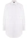 Federico Cina Layered Cotton Shirt In White