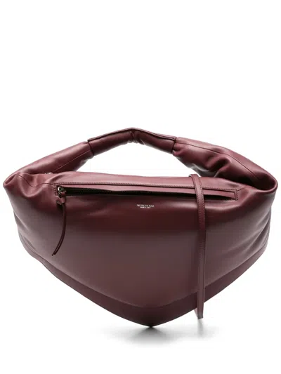 Federico Cina Medium Shoulder Bag Removable Strap In Red