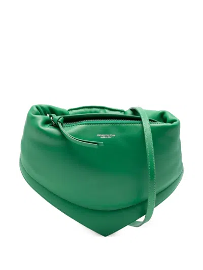 Federico Cina Leather Tote Bag In Green